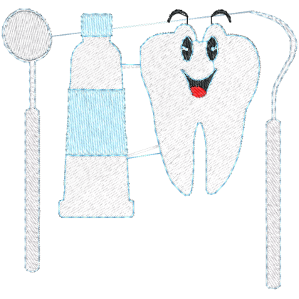 Matriz de Bordado Dentista 